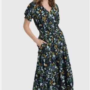 Draper James Mackenzie Midi Dress in Jasmine Frost Small